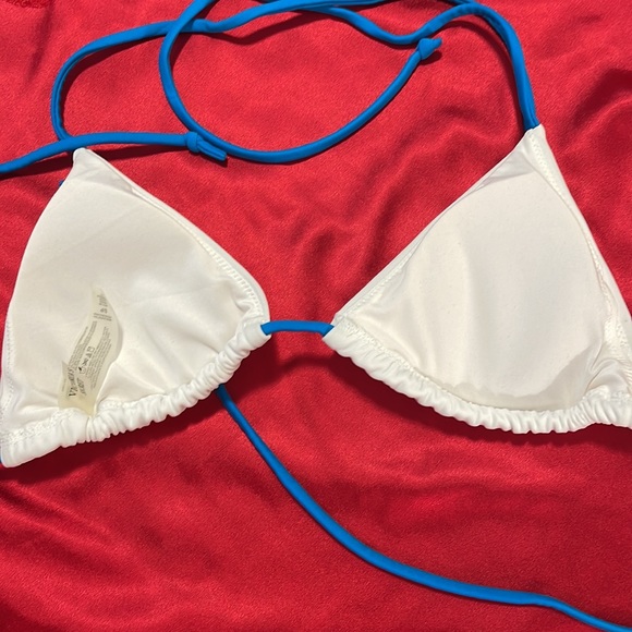 S victoria’s Secret triangle rhinestones bikini white /blue/green 2 pc set - Picture 6 of 9